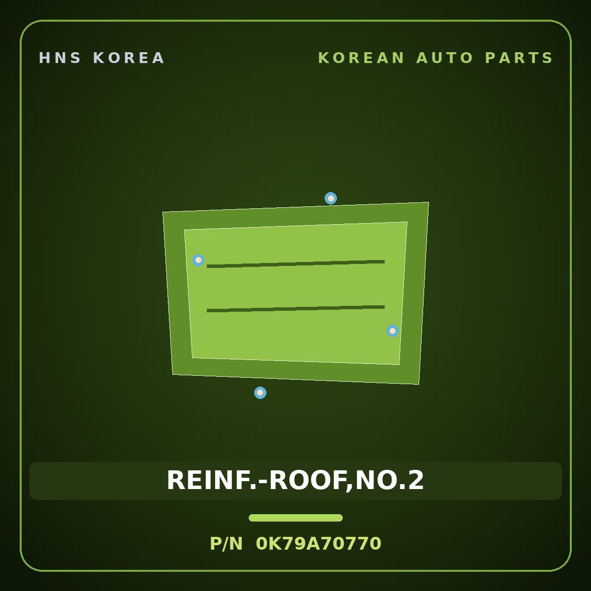Genuine Mobis REINF.-ROOF,NO.2 0K79A70770 for Bongo 1996 HNS Parts Korea