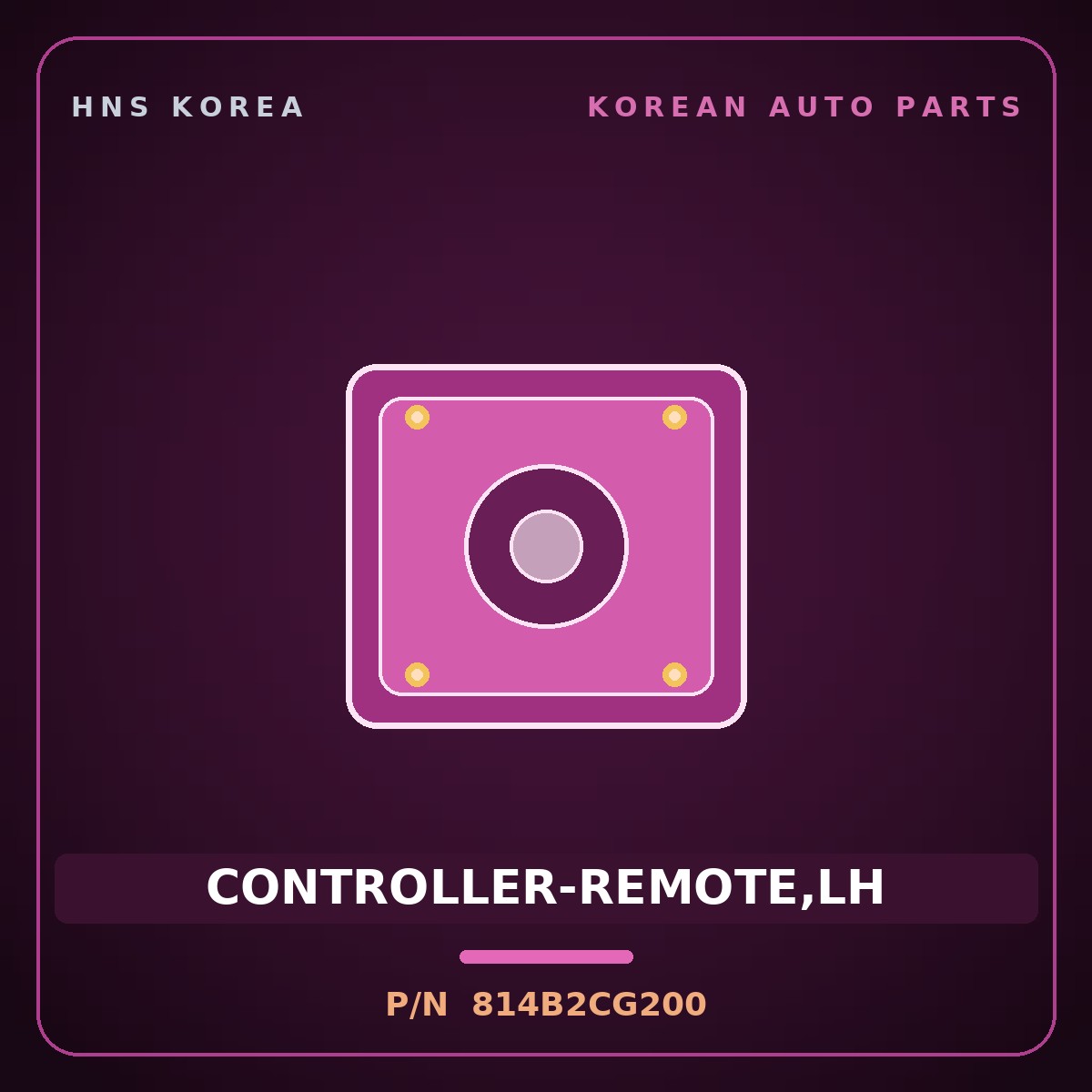 Genuine Mobis CONTROLLER-REMOTE,LH 814B2CG200 for Staria 2021 HNS Parts Korea