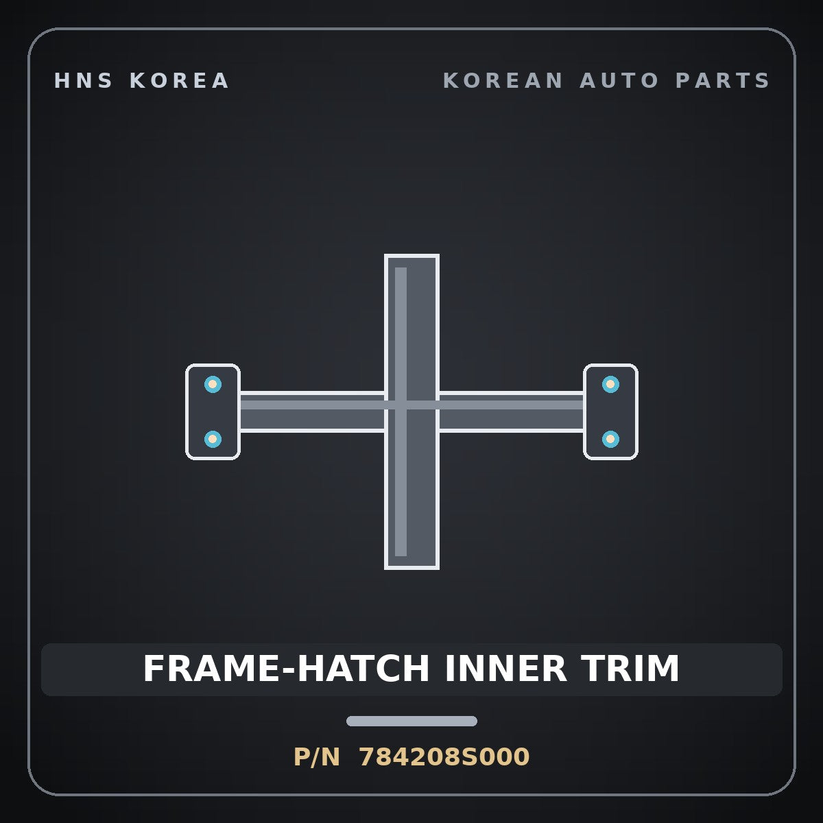 Genuine Mobis FRAME-HATCH INNER TRIM 784208S000 for Express 2019 HNS Parts Korea