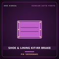Genuine Mobis SHOE & LINING KIT-RR BRAKE 58350G6A01 for Morning 2017 HNS Parts Korea