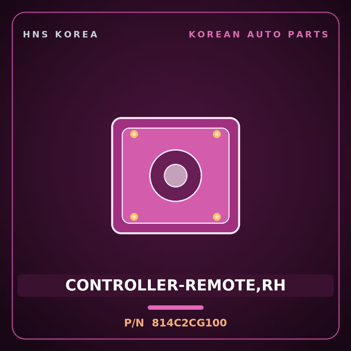 Genuine Mobis CONTROLLER-REMOTE,RH 814C2CG100 for Staria 2021 HNS Parts Korea
