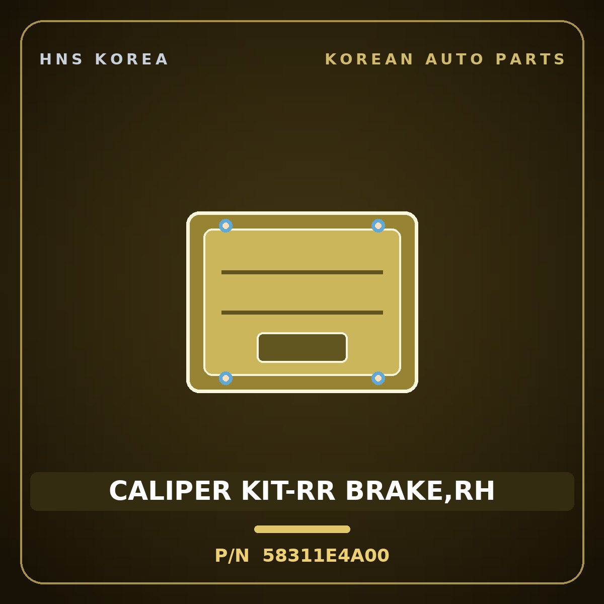 Genuine Mobis CALIPER KIT-RR BRAKE,RH 58311E4A00 for Soul 2014 HNS Parts Korea