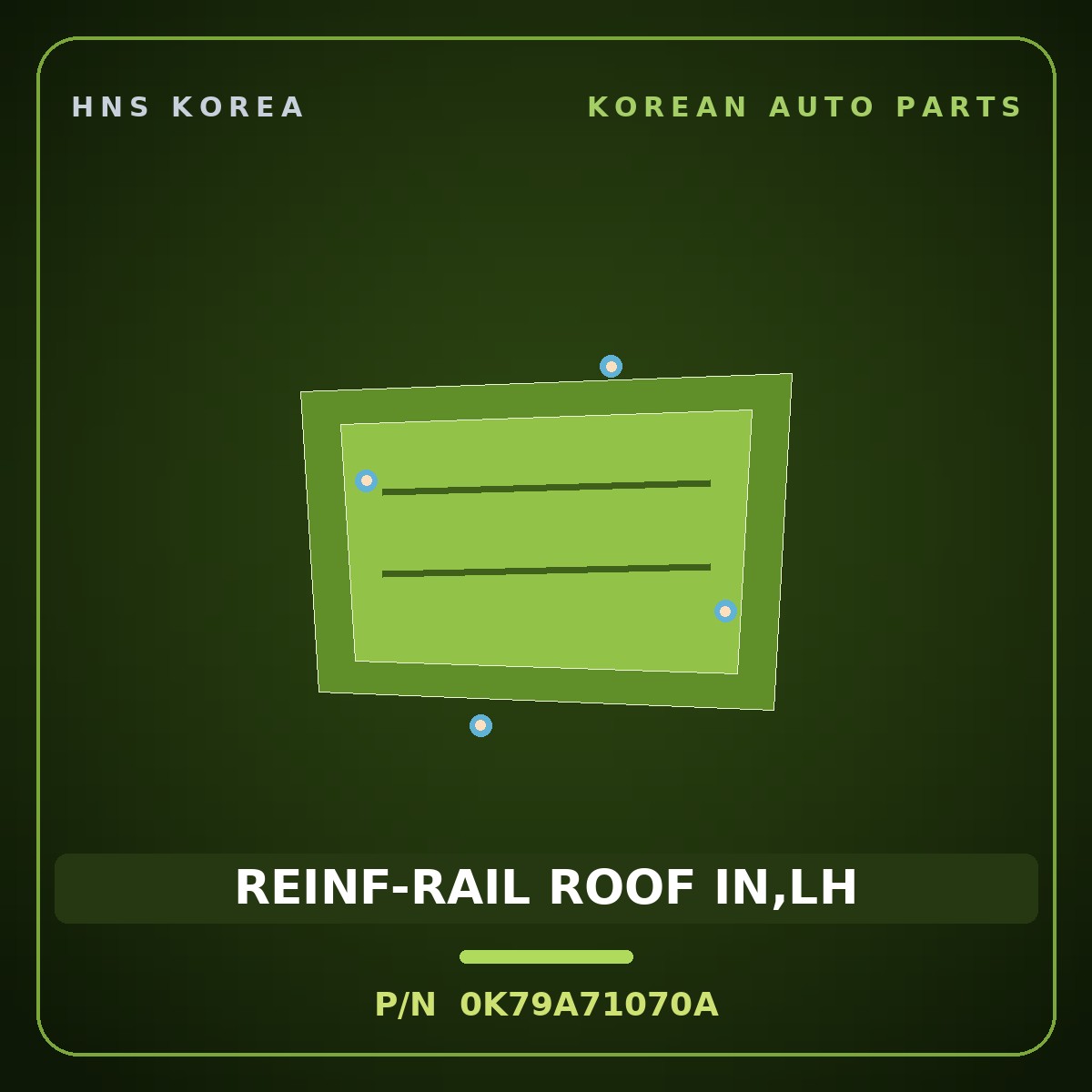Genuine Mobis REINF-RAIL ROOF IN,LH 0K79A71070A for Bongo 1996 HNS Parts Korea
