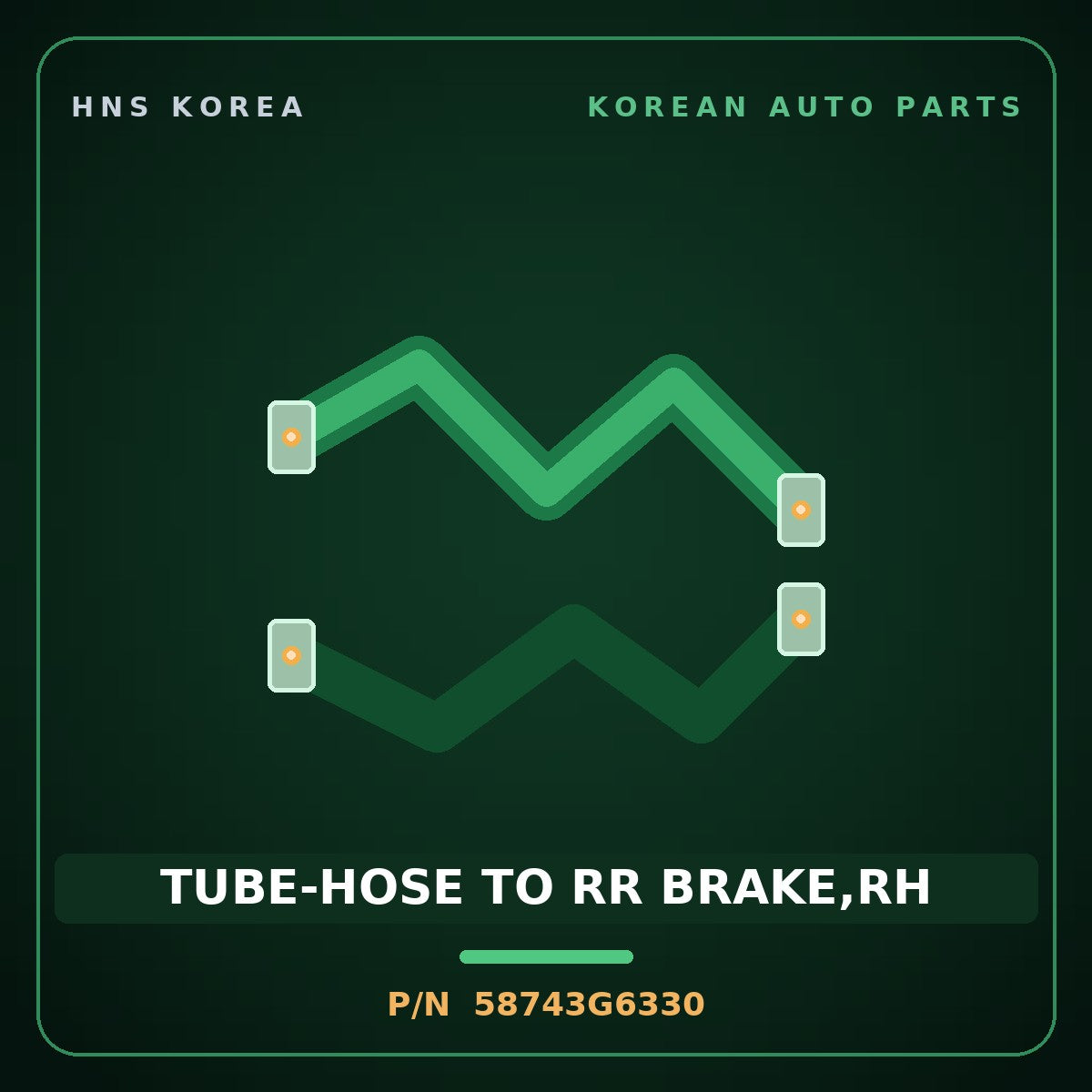 Genuine Mobis TUBE-HOSE TO RR BRAKE,RH 58743G6330 for Morning 2017 HNS Parts Korea
