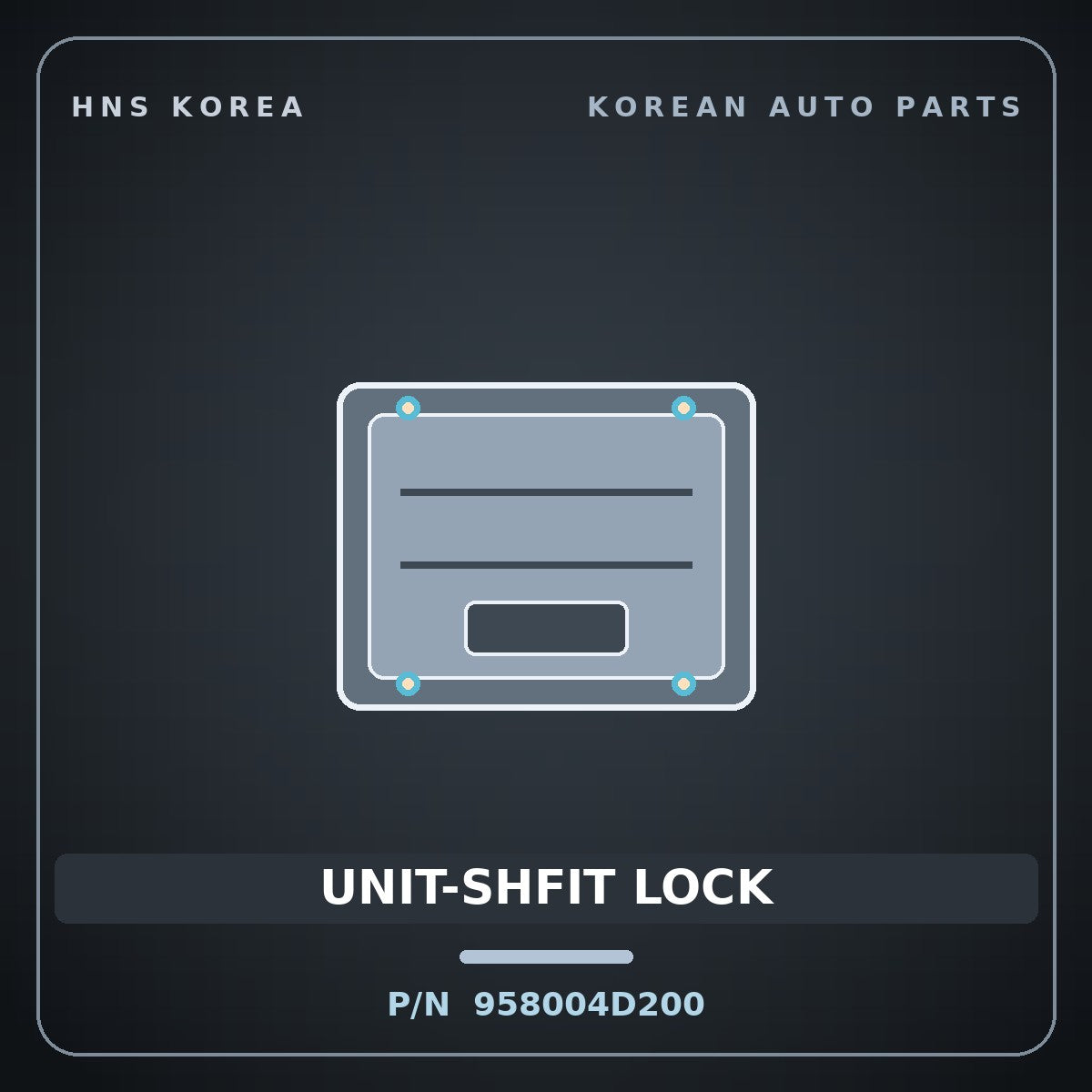 Genuine Mobis UNIT-SHFIT LOCK 958004D200 for Carnival 2006 HNS Parts Korea