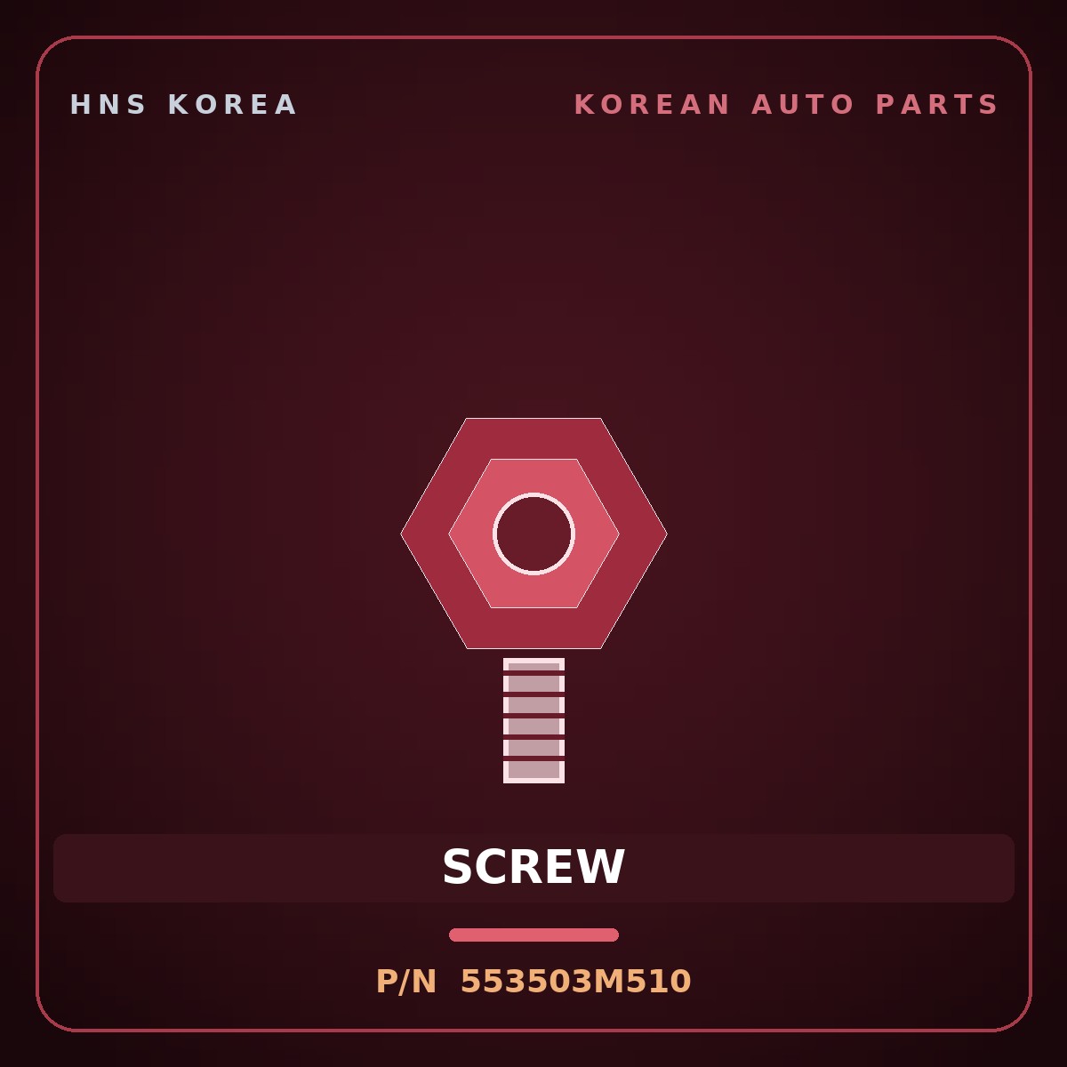 Genuine Mobis SCREW 553503M510 for Equus 2008 HNS Parts Korea