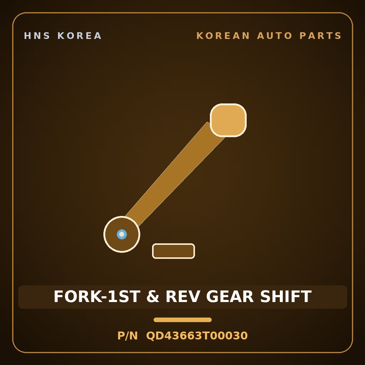 Genuine Mobis FORK-1ST & REV GEAR SHIFT QD43663T00030 for Aero City 2004 HNS Parts Korea