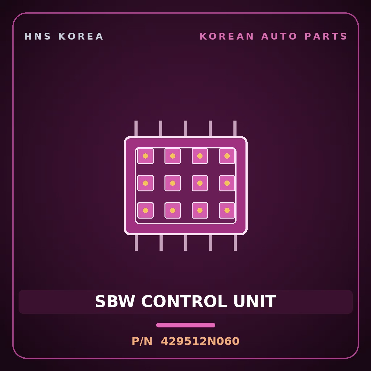 Genuine Mobis SBW CONTROL UNIT 429512N060 for Santa Fe 2020 HNS Parts Korea