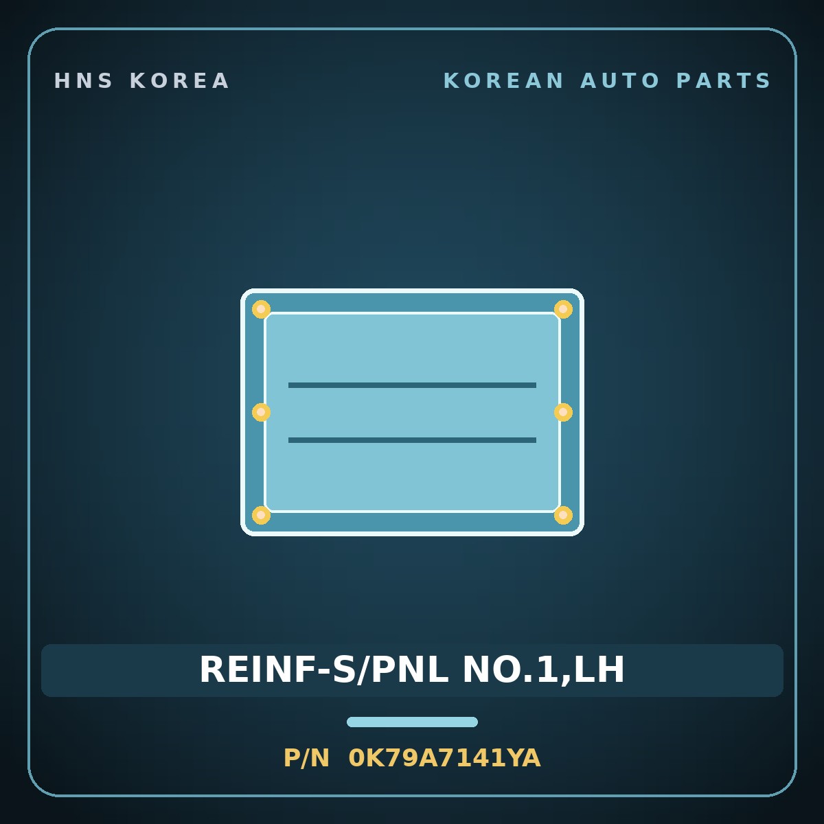 Genuine Mobis REINF-S/PNL NO.1,LH 0K79A7141YA for Bongo 1996 HNS Parts Korea