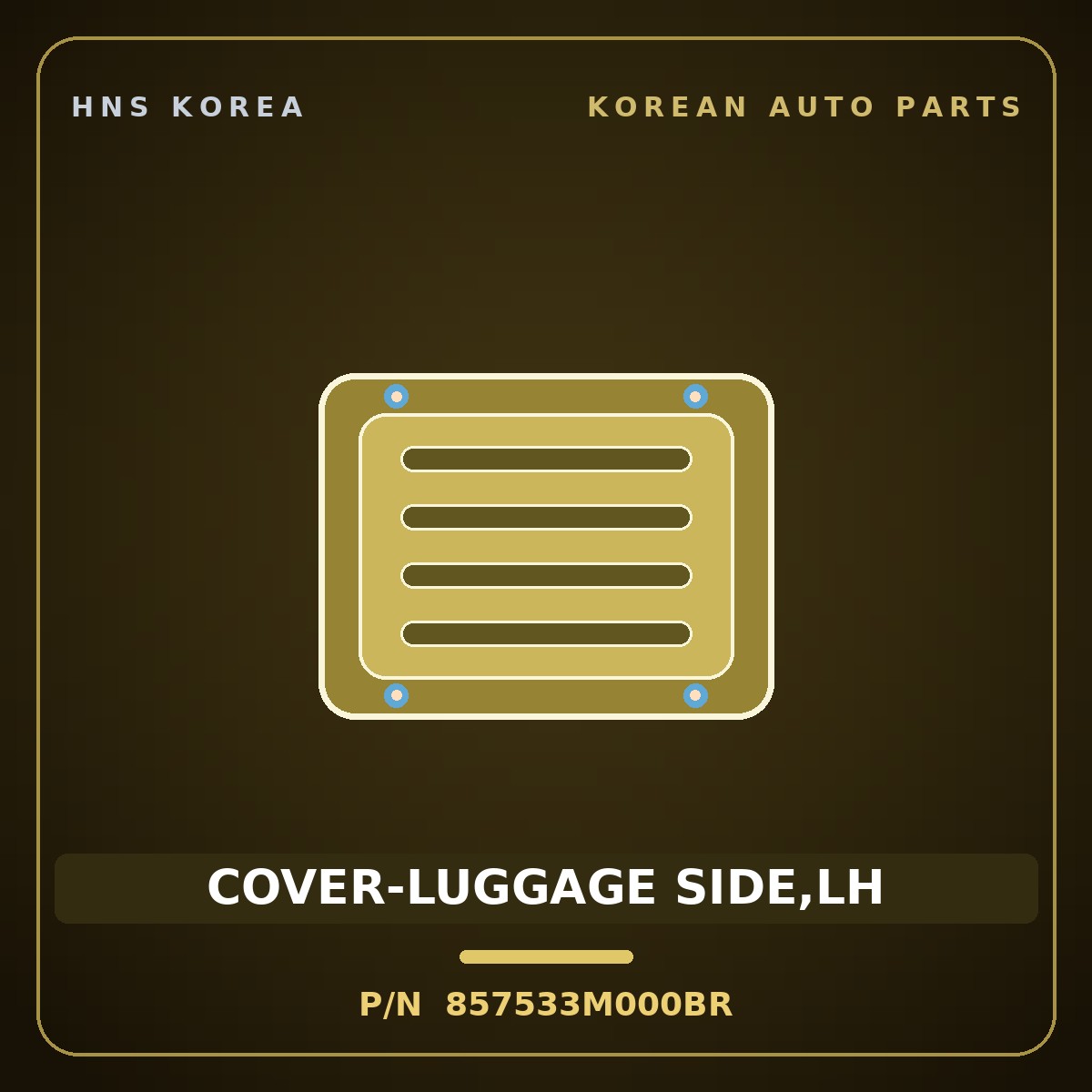 Genuine Mobis COVER-LUGGAGE SIDE,LH 857533M000BR for Genesis 2007 HNS Parts Korea