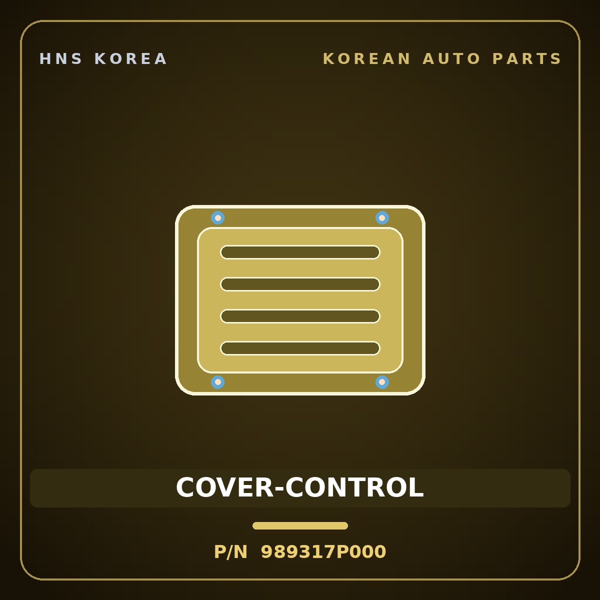 Genuine Mobis COVER-CONTROL 989317P000 for Trago 2013 HNS Parts Korea