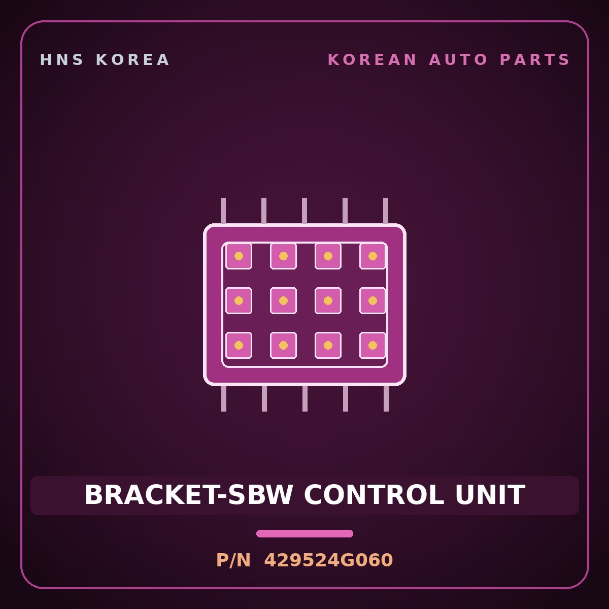 Genuine Mobis BRACKET-SBW CONTROL UNIT 429524G060 for Santa Fe 2020 HNS Parts Korea