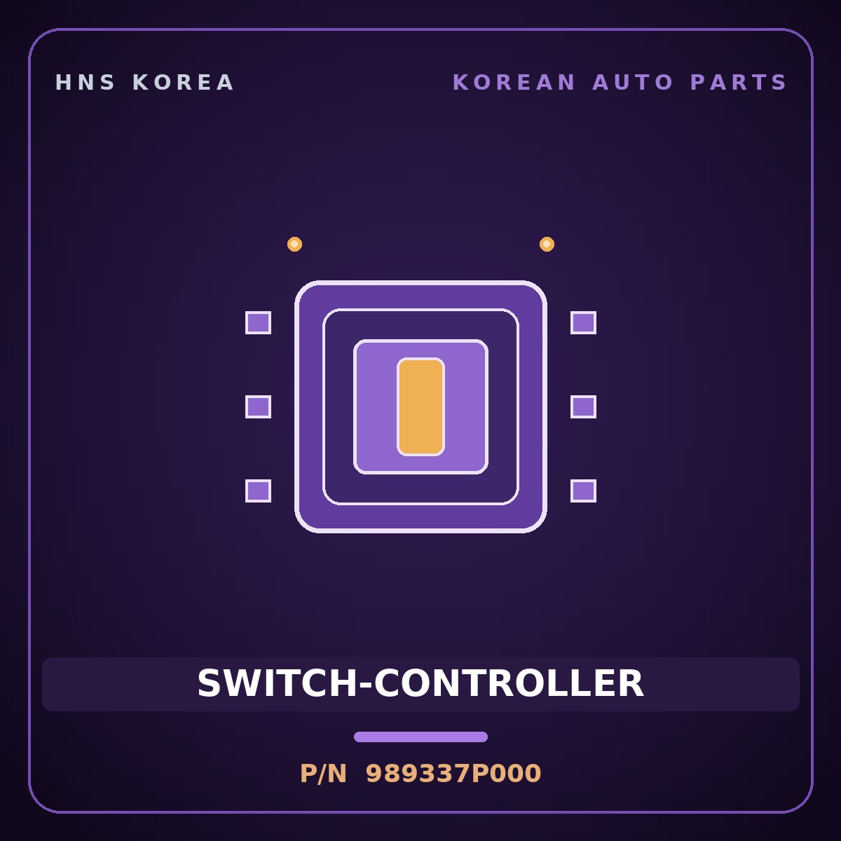 Genuine Mobis SWITCH-CONTROLLER 989337P000 for Trago 2013 HNS Parts Korea