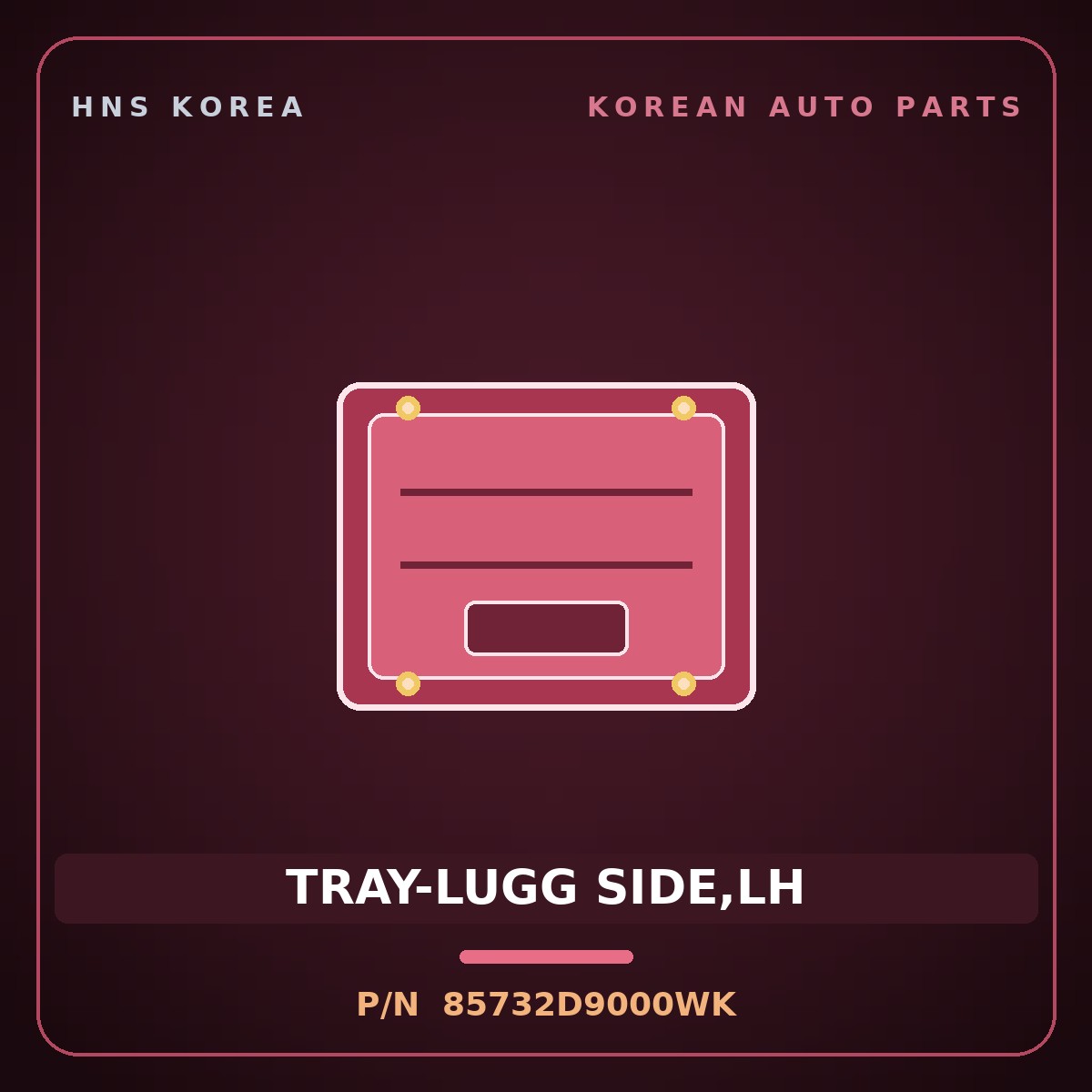 Genuine Mobis TRAY-LUGG SIDE,LH 85732D9000WK for Sportage 2016 HNS Parts Korea