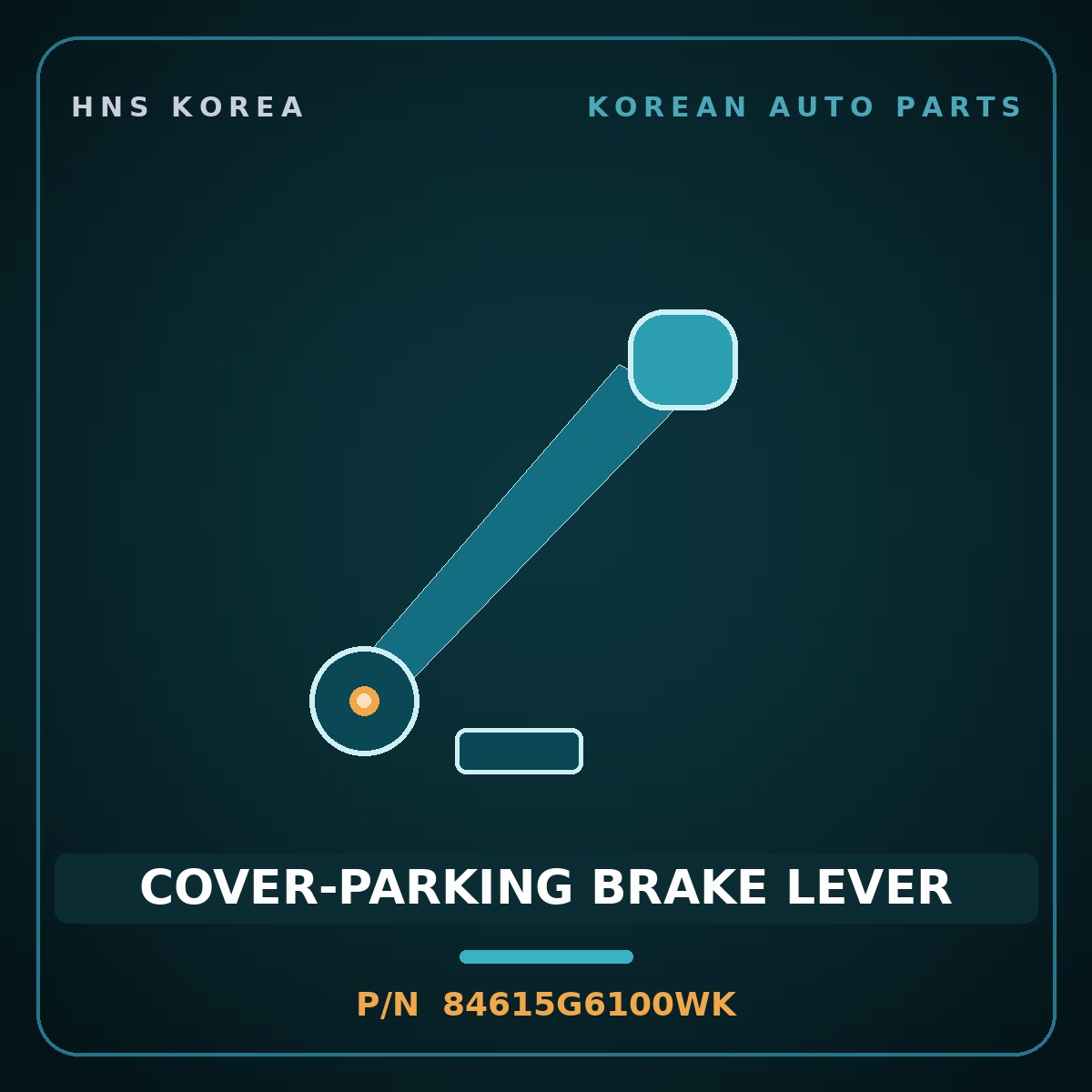 Genuine Mobis COVER-PARKING BRAKE LEVER 84615G6100WK for Morning 2017 HNS Parts Korea