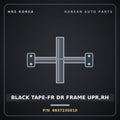 Genuine Mobis BLACK TAPE-FR DR FRAME UPR,RH 863723S010 for Sonata 2010 HNS Parts Korea