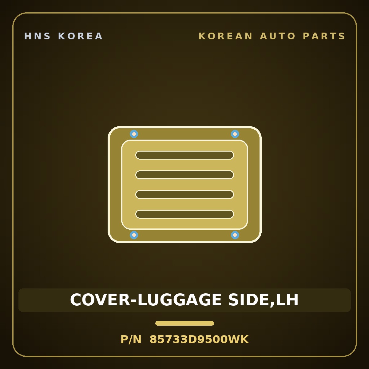 Genuine Mobis COVER-LUGGAGE SIDE,LH 85733D9500WK for Sportage 2016 HNS Parts Korea