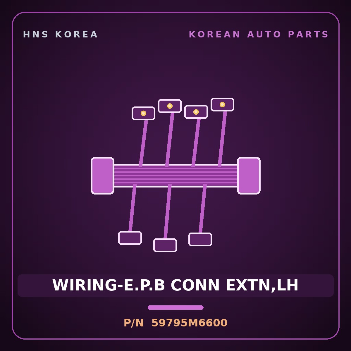 Genuine Mobis WIRING-E.P.B CONN EXTN,LH 59795M6600 for K3 2021 HNS Parts Korea