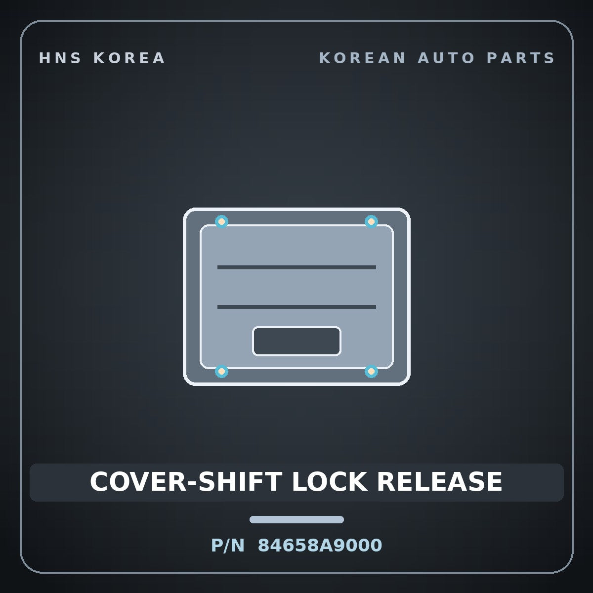 Genuine Mobis COVER-SHIFT LOCK RELEASE 84658A9000 for Carnival 2014 HNS Parts Korea