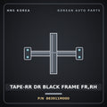 Genuine Mobis TAPE-RR DR BLACK FRAME FR,RH 863911M000 for Forte 2008 HNS Parts Korea