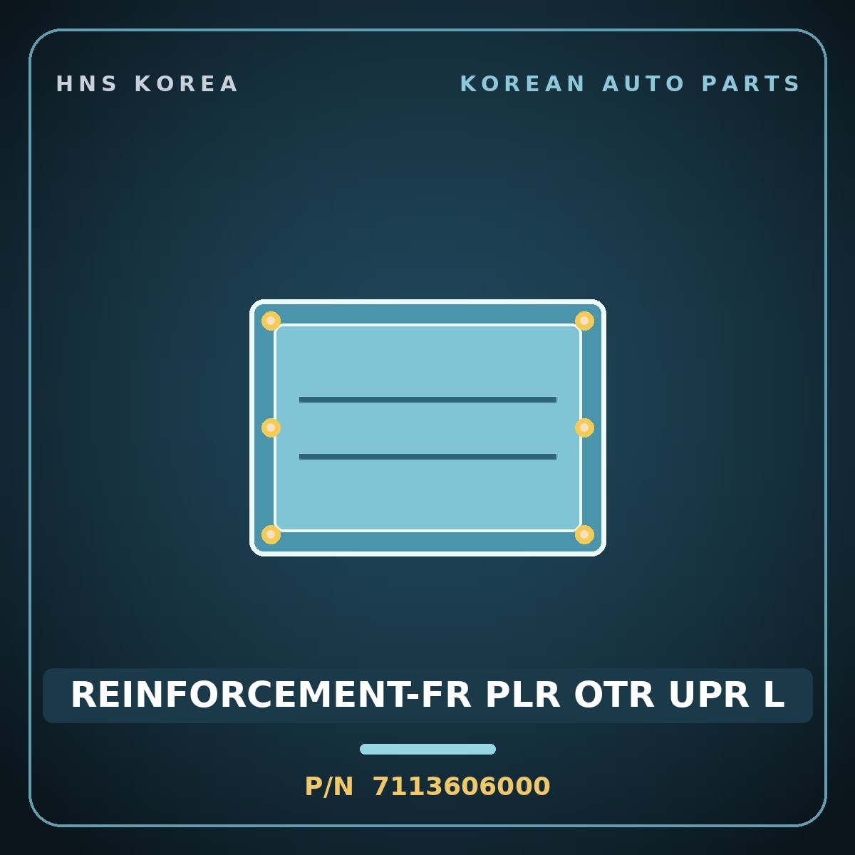 Genuine Mobis REINFORCEMENT-FR PLR OTR UPR L 7113606000 for Visto 1999 HNS Parts Korea