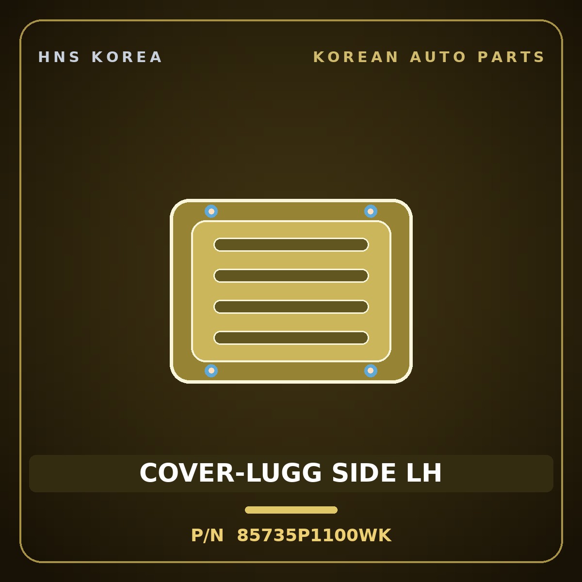 Genuine Mobis COVER-LUGG SIDE LH 85735P1100WK for Sportage 2022 HNS Parts Korea