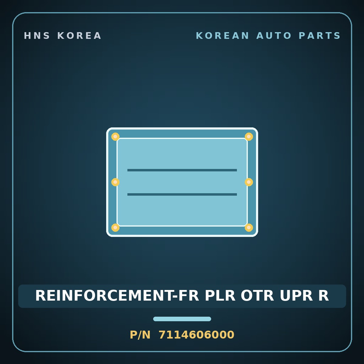 Genuine Mobis REINFORCEMENT-FR PLR OTR UPR R 7114606000 for Visto 1999 HNS Parts Korea