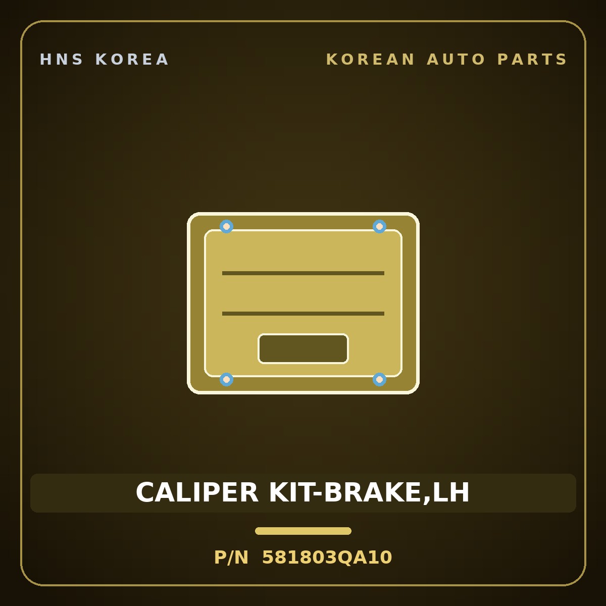 Genuine Mobis CALIPER KIT-BRAKE,LH 581803QA10 for K5 2011 HNS Parts Korea