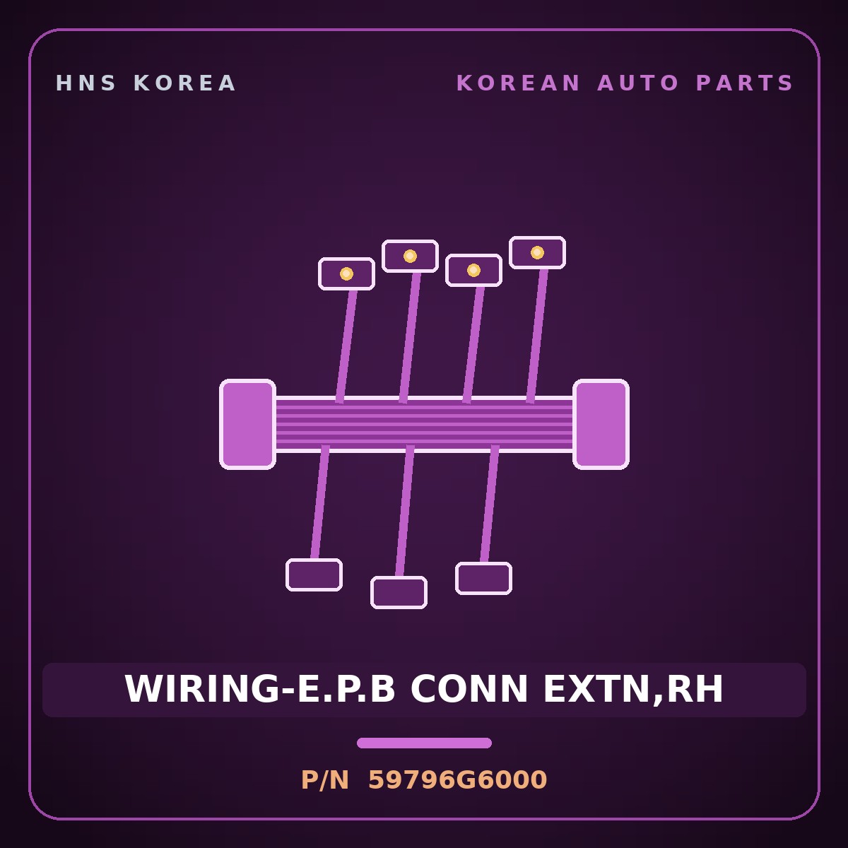 Genuine Mobis WIRING-E.P.B CONN EXTN,RH 59796G6000 for Morning 2022 HNS Parts Korea