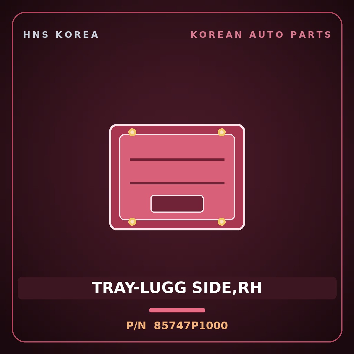 Genuine Mobis TRAY-LUGG SIDE,RH 85747P1000 for Sportage 2022 HNS Parts Korea
