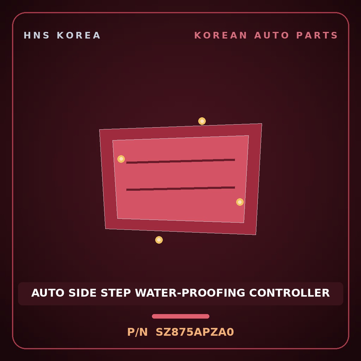 Genuine Mobis AUTO SIDE STEP WATER-PROOFING CONTROLLER SZ875APZA0 for Staria 2021 HNS Parts Korea