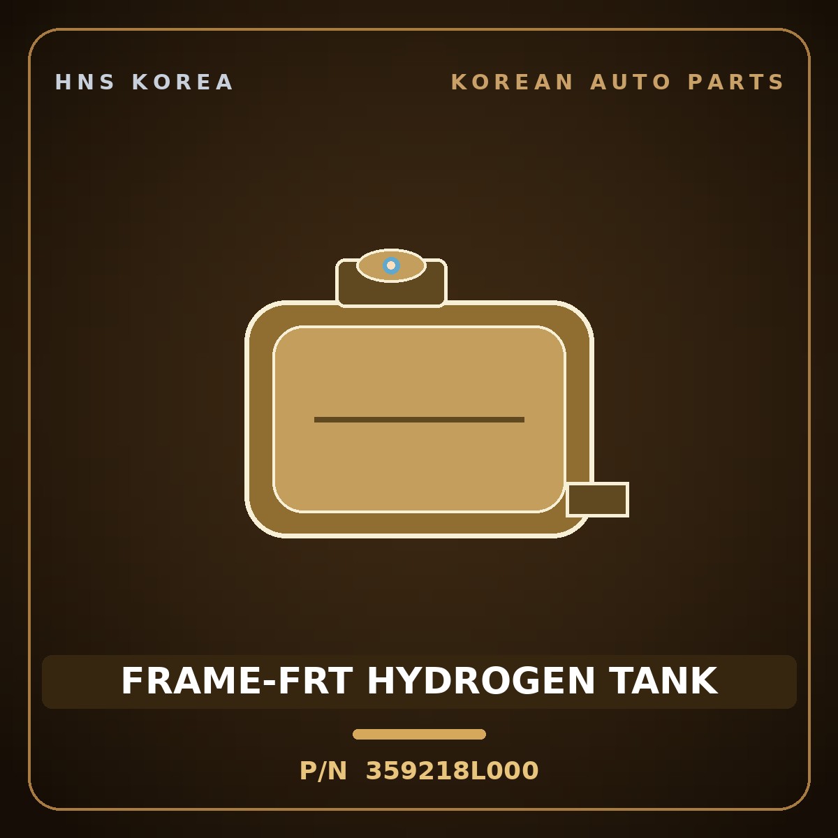 Genuine Mobis FRAME-FRT HYDROGEN TANK 359218L000 for Elec City 2020 HNS Parts Korea