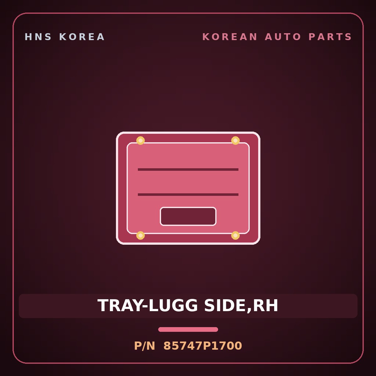 Genuine Mobis TRAY-LUGG SIDE,RH 85747P1700 for Sportage 2022 HNS Parts Korea
