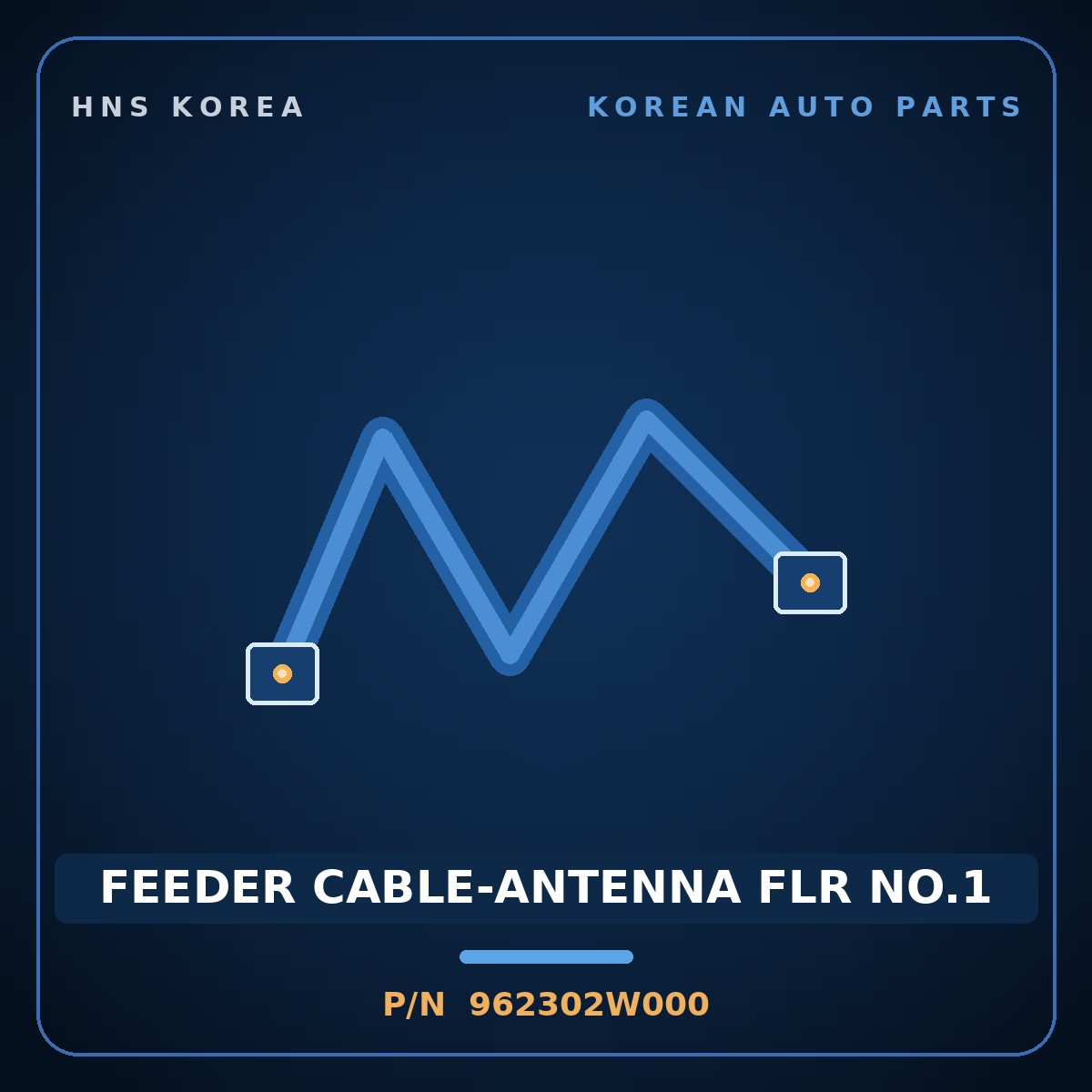 Genuine Mobis FEEDER CABLE-ANTENNA FLR NO.1 962302W000 for Santa Fe 2012 HNS Parts Korea