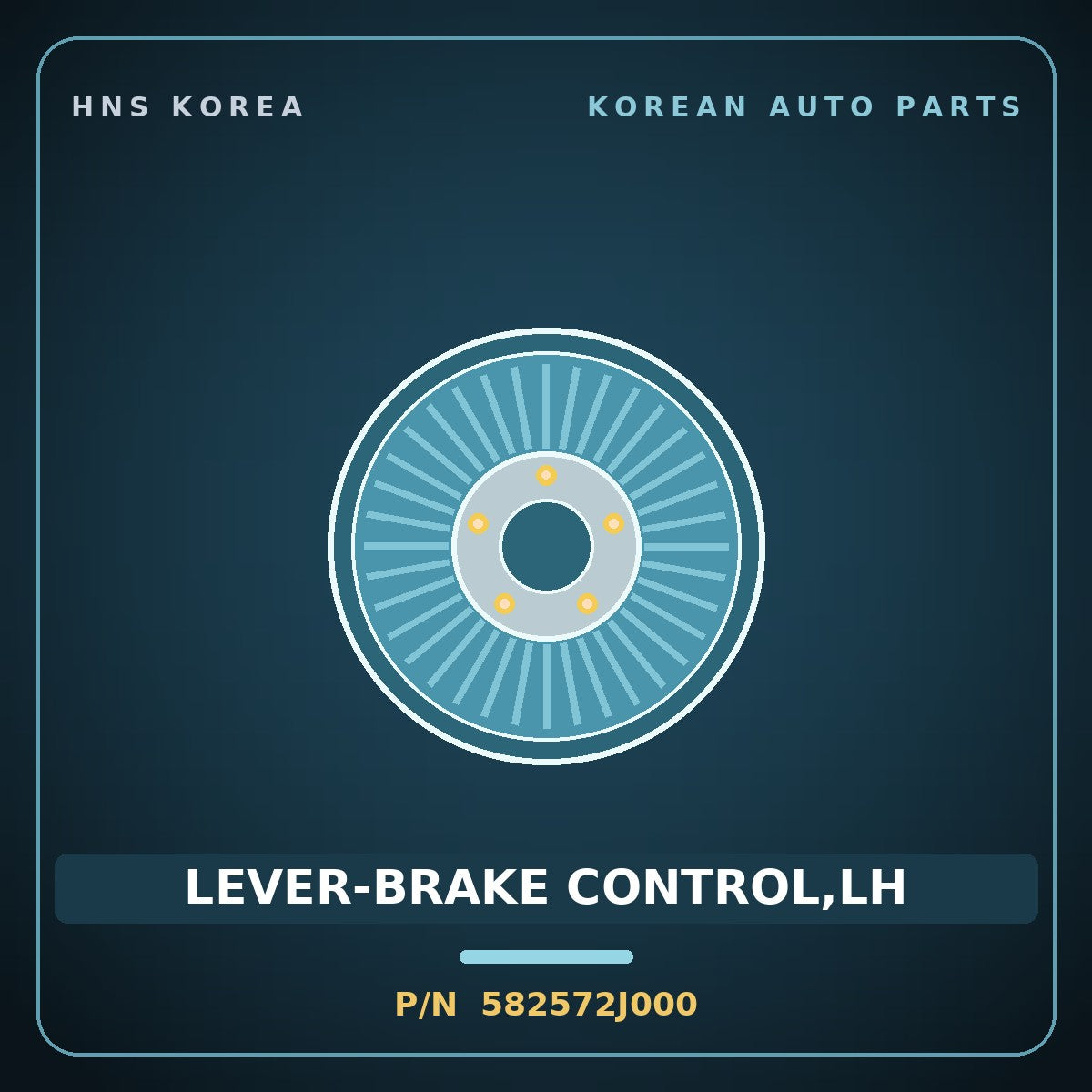 Genuine Mobis LEVER-BRAKE CONTROL,LH 582572J000 for Mohave 2007 HNS Parts Korea