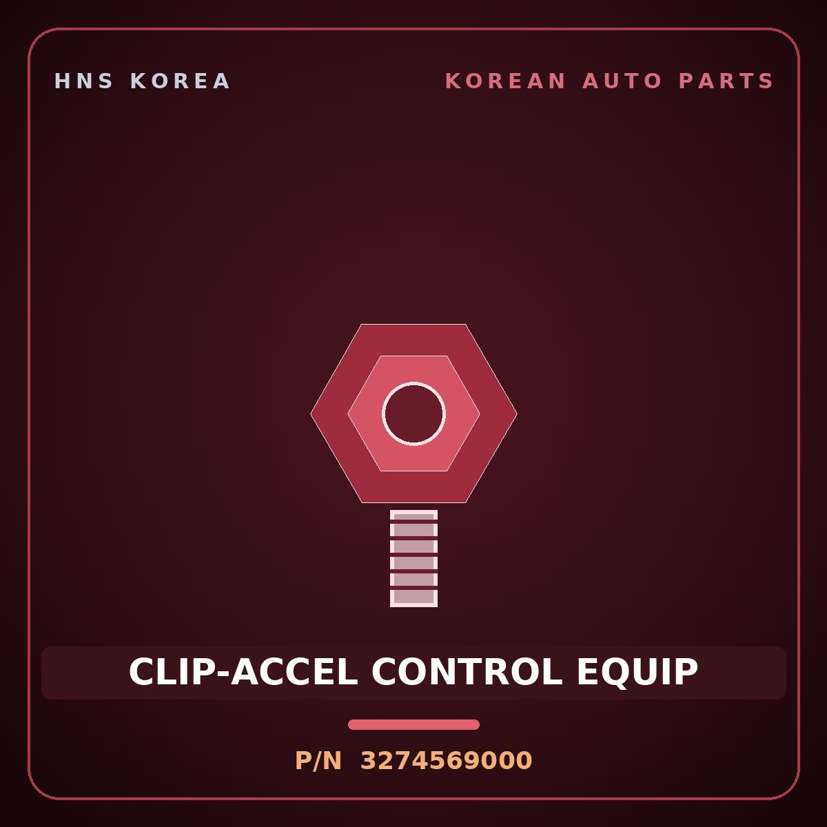 Genuine Mobis CLIP-ACCEL CONTROL EQUIP 3274569000 for 5-Ton Truck 1997 HNS Parts Korea