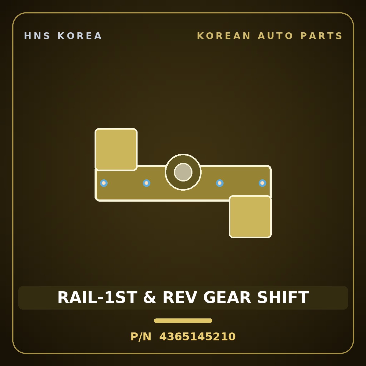 Genuine Mobis RAIL-1ST & REV GEAR SHIFT 4365145210 for County 1998 HNS Parts Korea