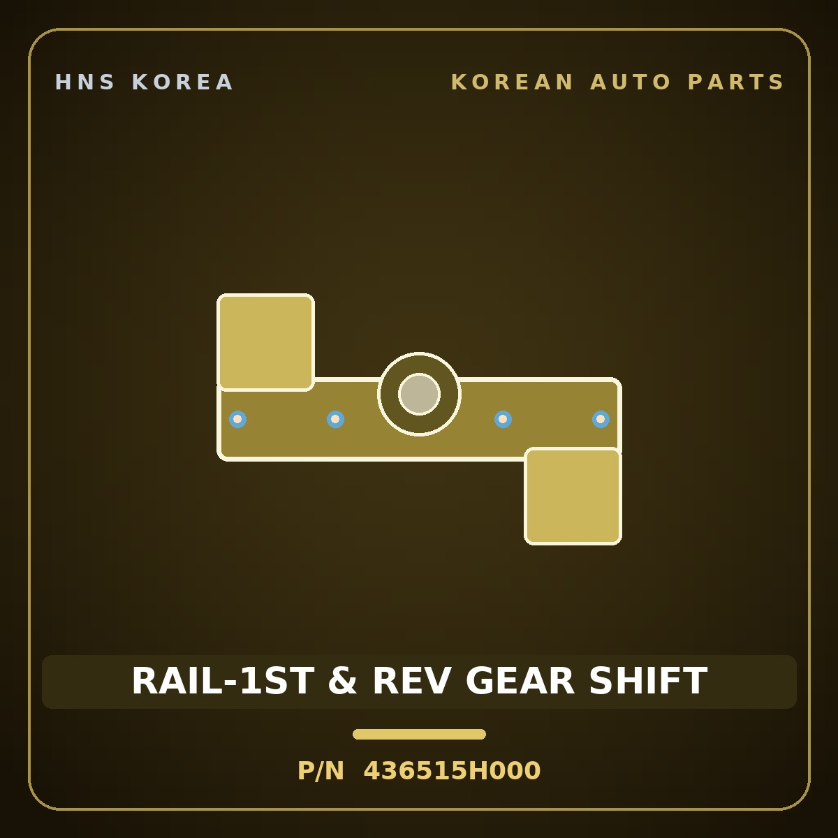 Genuine Mobis RAIL-1ST & REV GEAR SHIFT 436515H000 for County 1998 HNS Parts Korea
