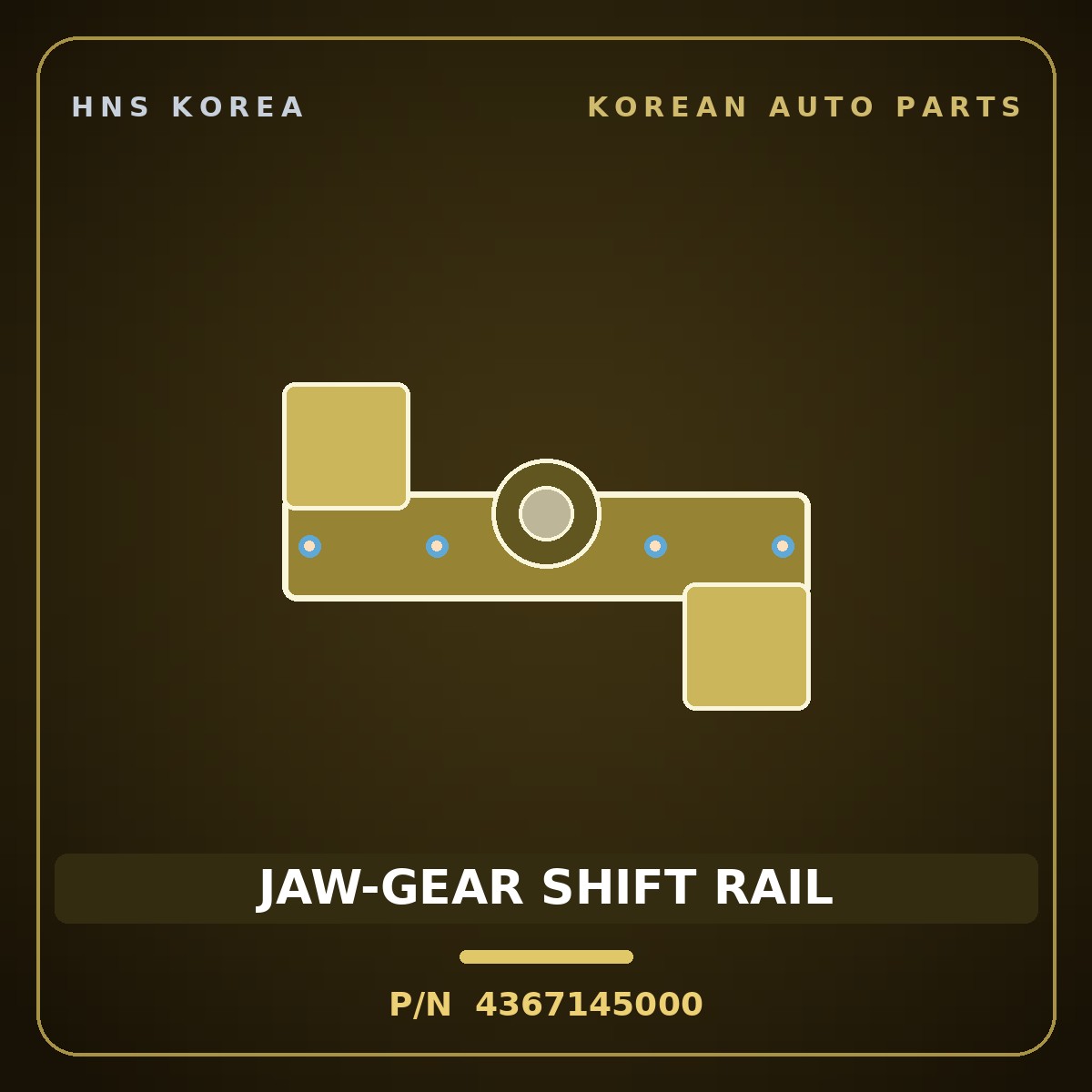 Genuine Mobis JAW-GEAR SHIFT RAIL 4367145000 for County 1998 HNS Parts Korea