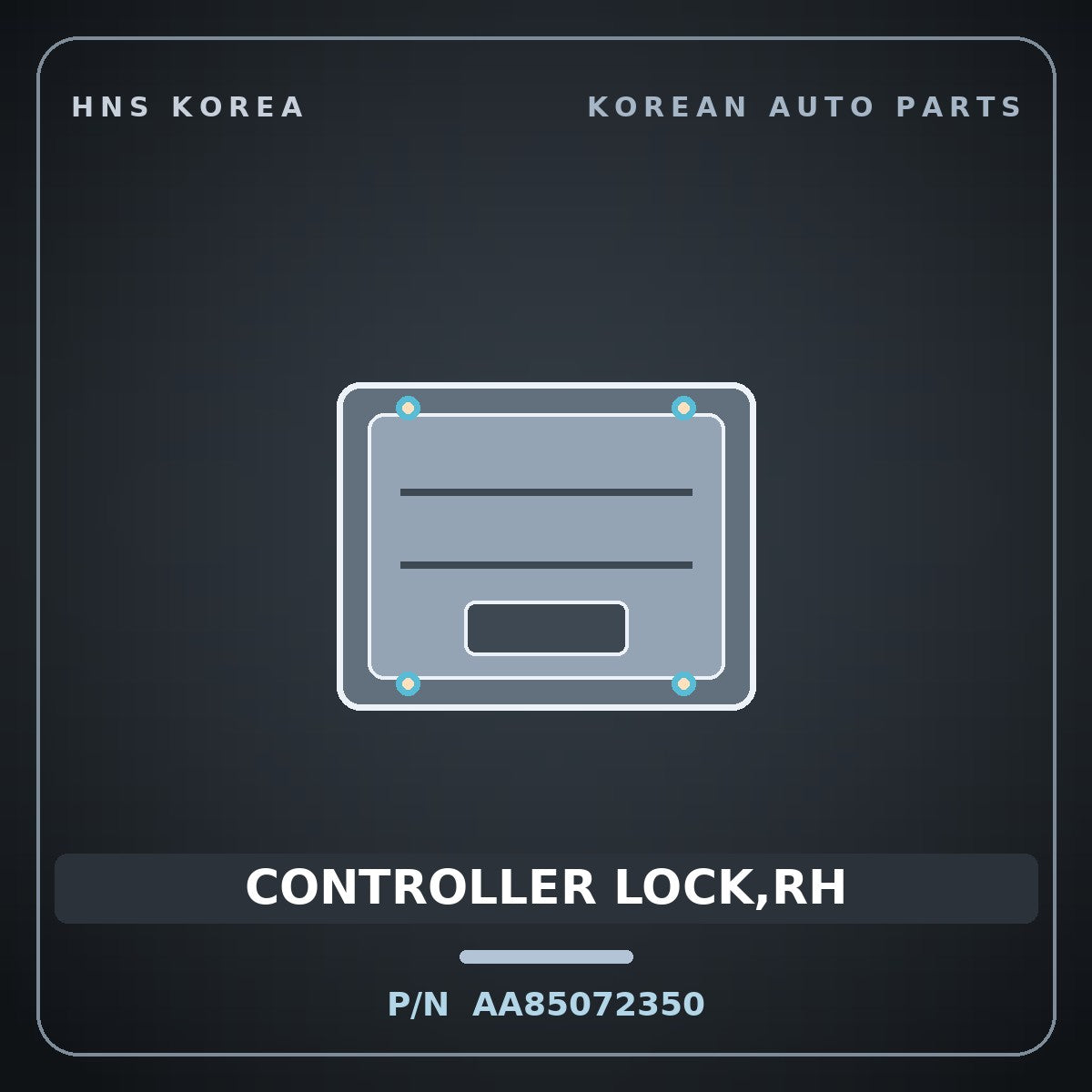 Genuine Mobis CONTROLLER LOCK,RH AA85072350 for Power Combi 1998 HNS Parts Korea