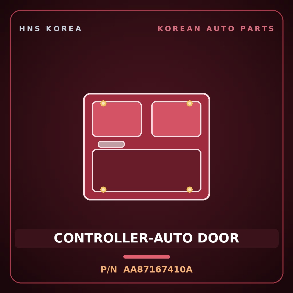 Genuine Mobis CONTROLLER-AUTO DOOR AA87167410A for Power Combi 1998 HNS Parts Korea