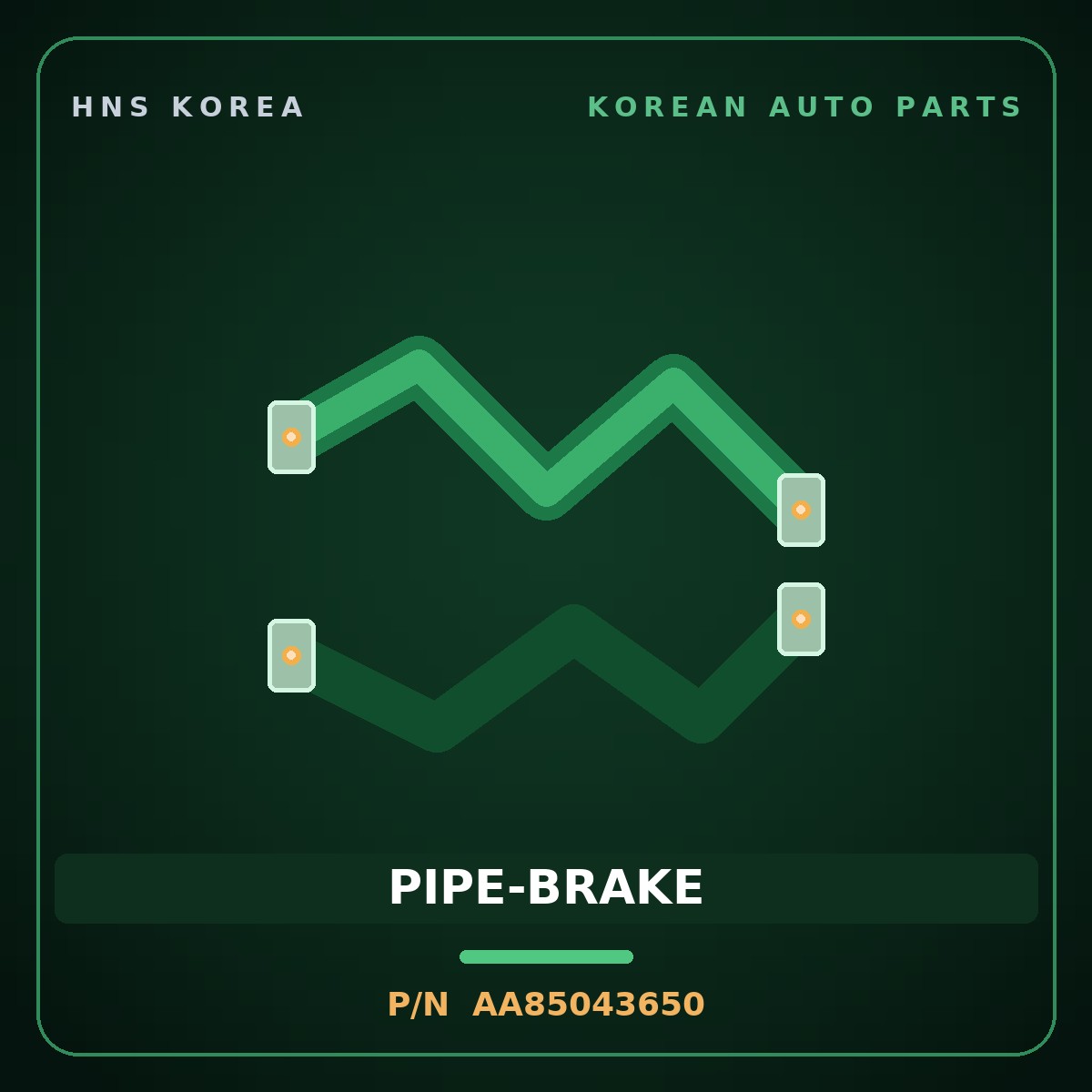 Genuine Mobis PIPE-BRAKE AA85043650 for Power Combi 1998 HNS Parts Korea