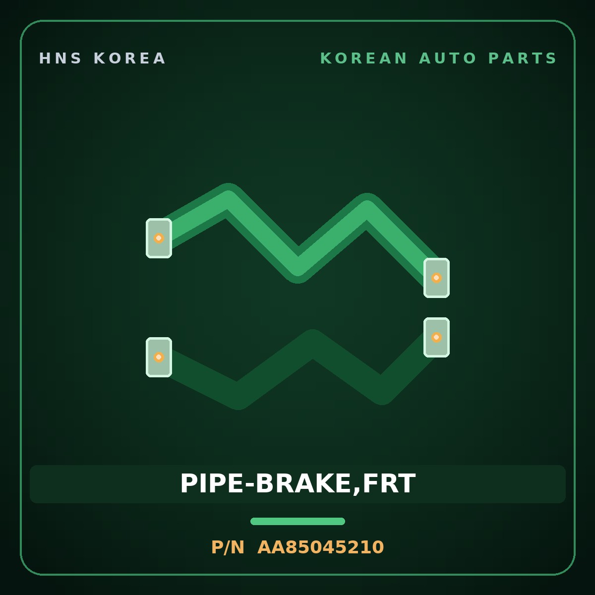Genuine Mobis PIPE-BRAKE,FRT AA85045210 for Power Combi 1998 HNS Parts Korea