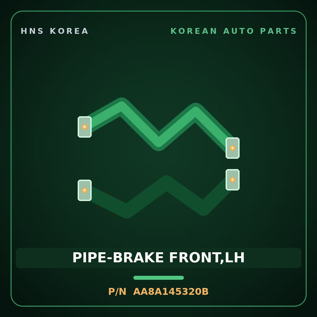Genuine Mobis PIPE-BRAKE FRONT,LH AA8A145320B for Power Combi 1998 HNS Parts Korea