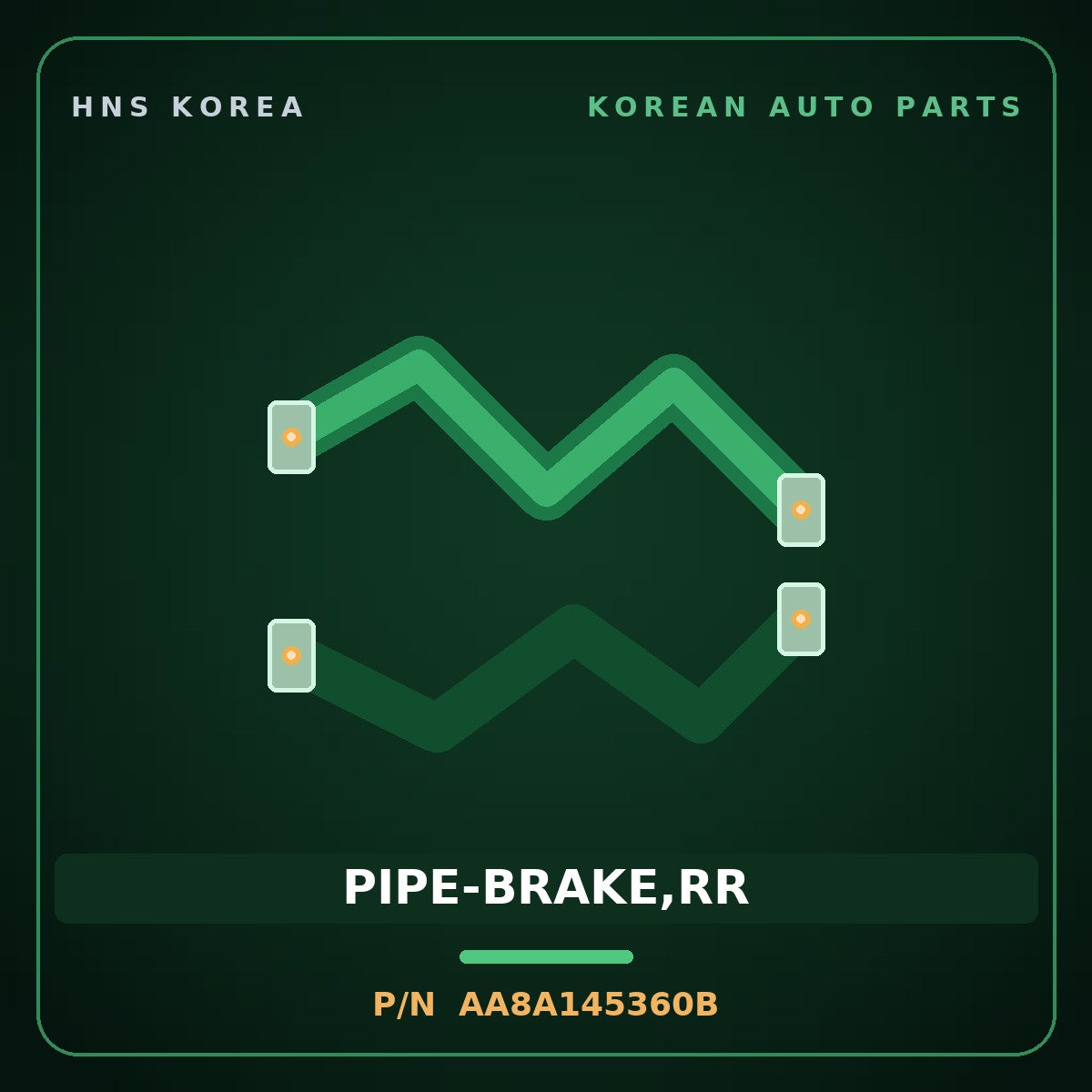 Genuine Mobis PIPE-BRAKE,RR AA8A145360B for Power Combi 1998 HNS Parts Korea