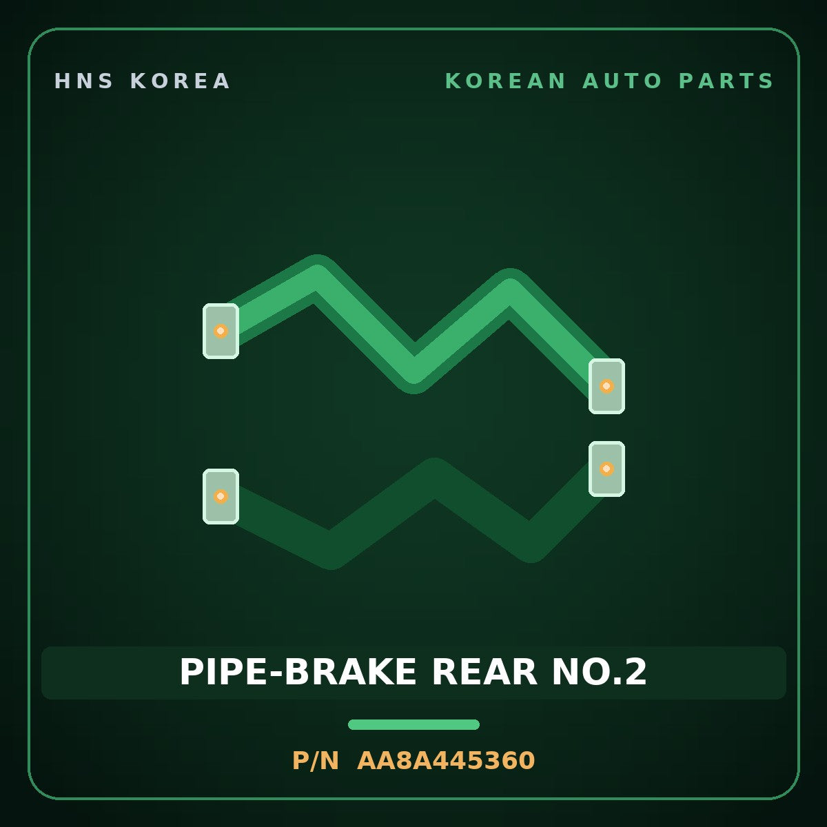 Genuine Mobis PIPE-BRAKE REAR NO.2 AA8A445360 for Power Combi 1998 HNS Parts Korea