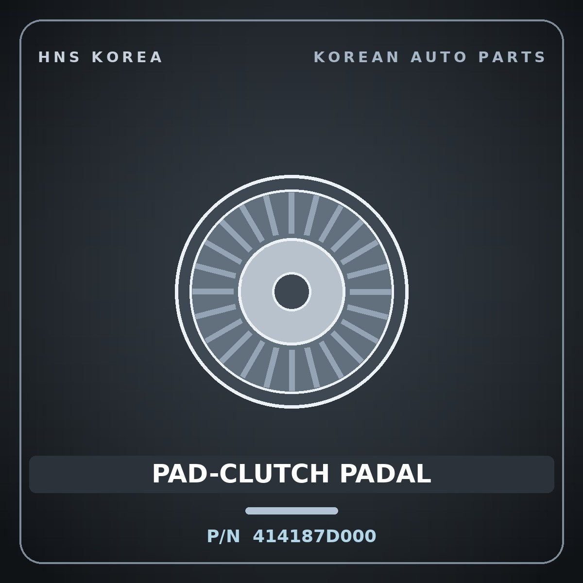 Genuine Mobis PAD-CLUTCH PADAL 414187D000 for 11-Ton Truck 1997 HNS Parts Korea