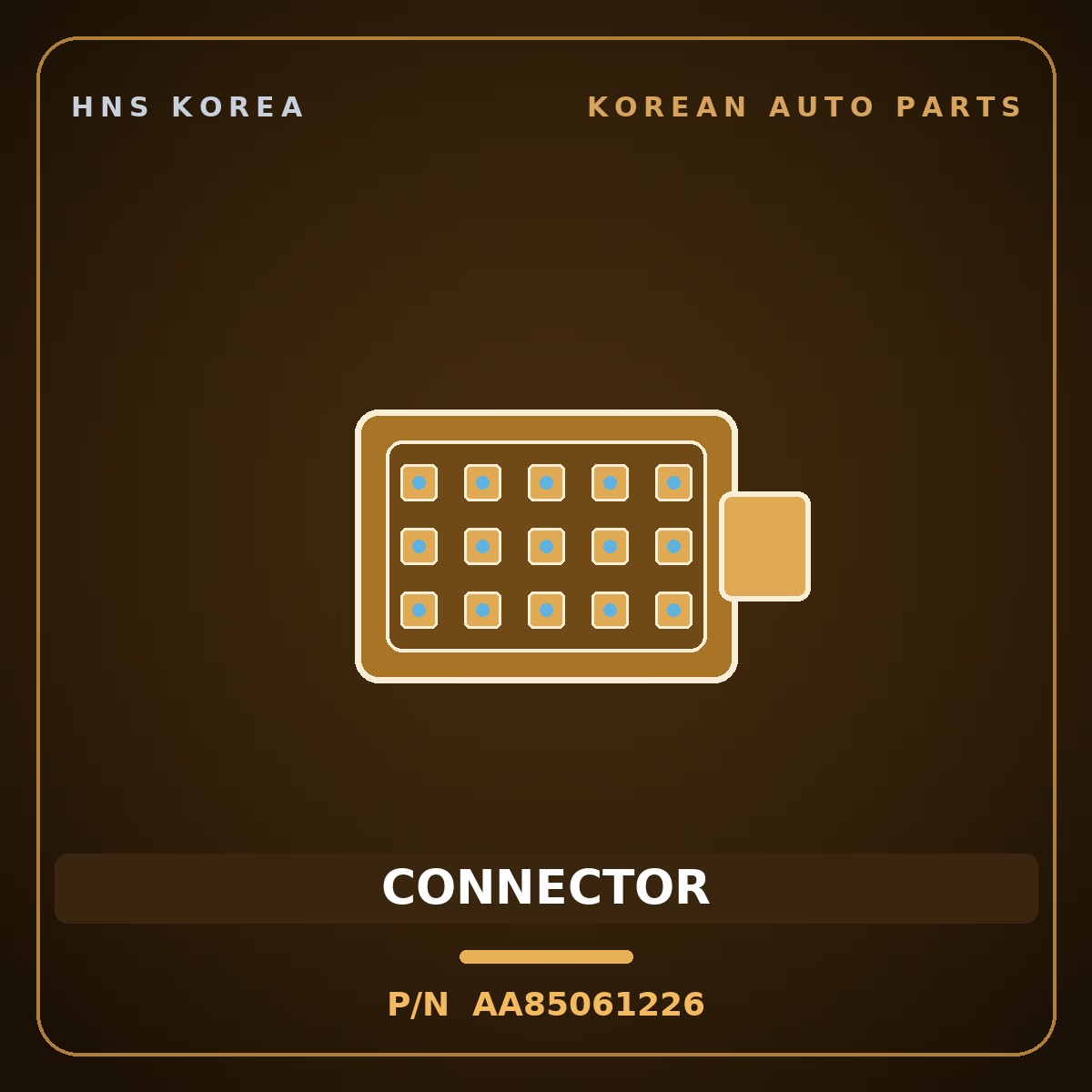 Genuine Mobis CONNECTOR AA85061226 for Power Combi 1998 HNS Parts Korea