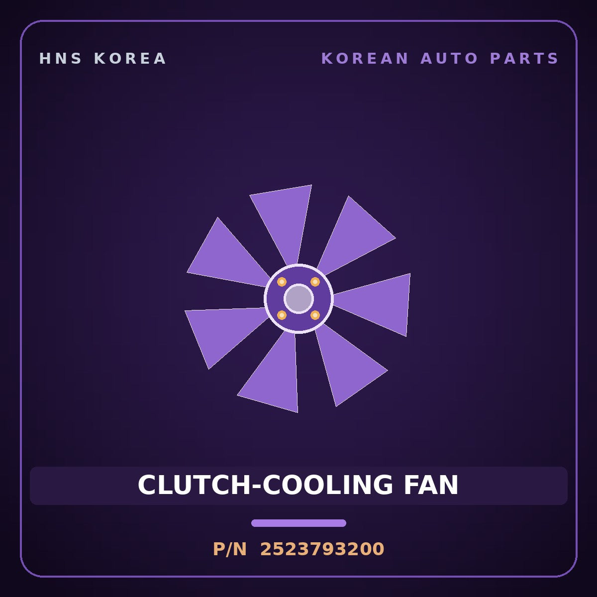 Genuine Mobis CLUTCH-COOLING FAN 2523793200 for 5-Ton Truck 1997 HNS Parts Korea