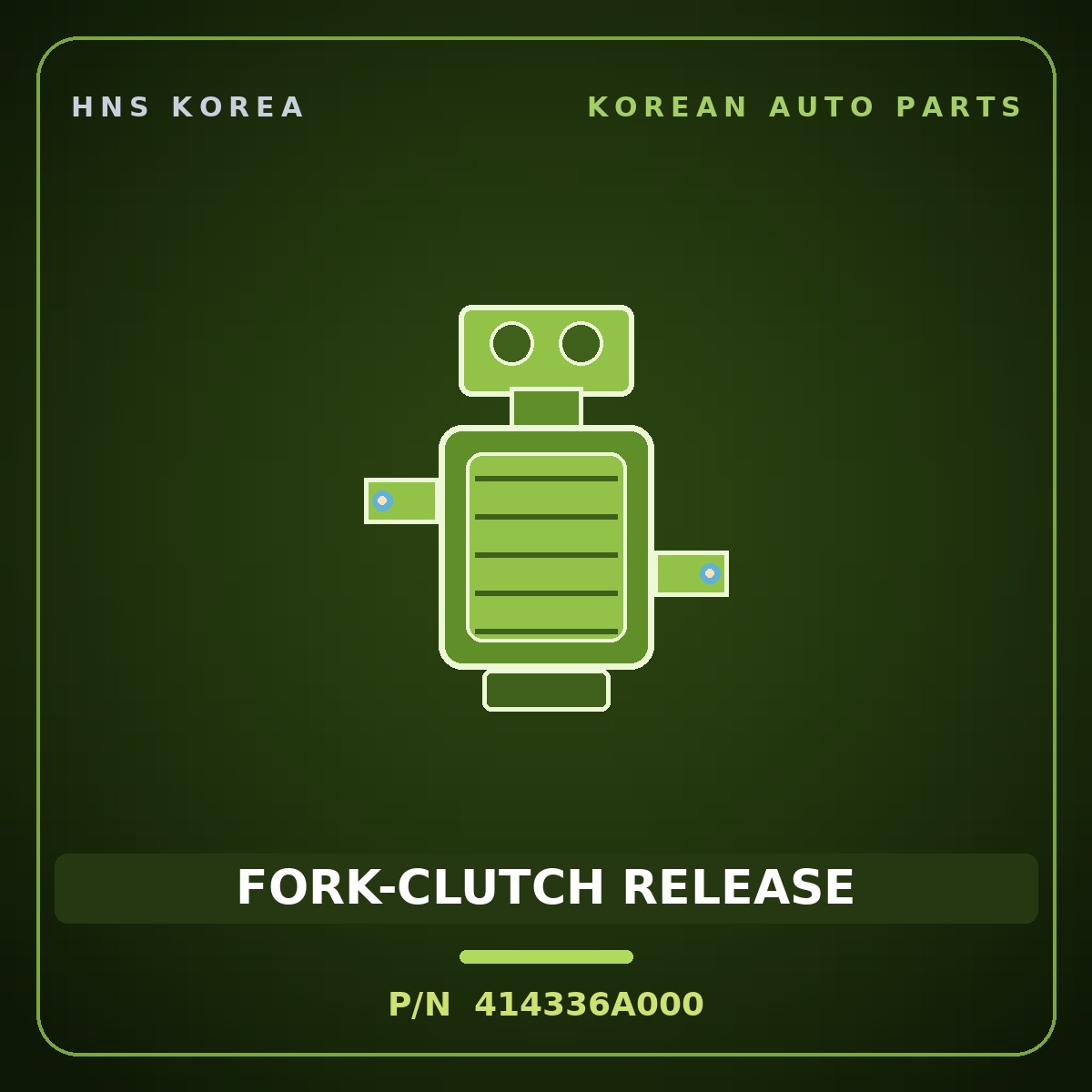 Genuine Mobis FORK-CLUTCH RELEASE 414336A000 for 5-Ton Truck 1997 HNS Parts Korea